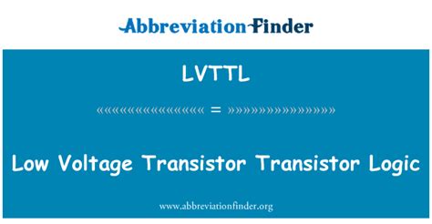 lv ttl|lvttl definition.